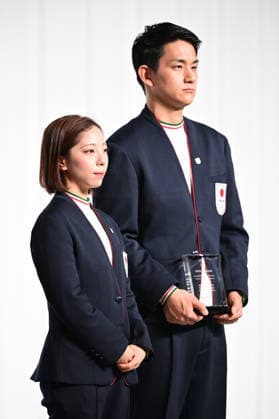 (L-R) Riku Miura (JPN), Ryuichi Kihara, FEBRUARY 26, 2026 : Milano Cortina 2026 Olympic Winter games, Winterspiele,Spiele, Summer games Japan Delegation disbandment ceremony in Tokyo, Japan. Noxthirdxpartyxsales  aflo_321190372