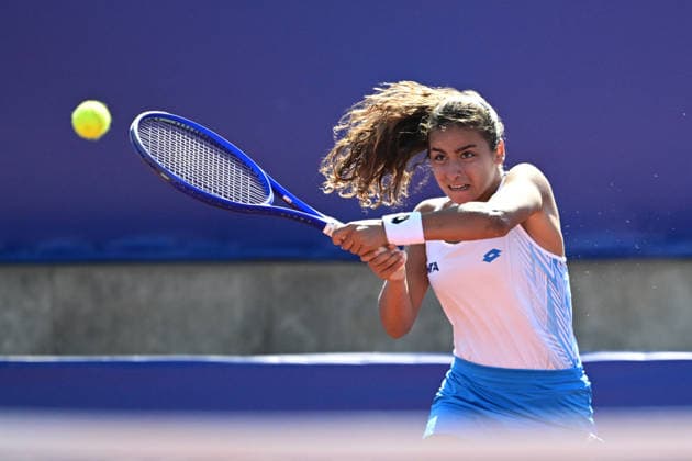 WTA, Tennis Damen 125 Tournaments ANTALYA, TURKIYE - FEBRUARY 24: Turkiye’s Ada Kumru competes during the opening week matches of the Women’s Tennis Association (WTA) 125 tournament series, organized in cooperation with the Women’s Tennis Association, the Turkish Tennis Federation and Megasaray Tennis Academy, at the Megasaray Tennis Academy in Antalya, Turkiye, on February 24, 2026. Orhan Cicek Anadolu Antalya Turkey. Editorial use only. Please get in touch for any other usage.  Copyright: x2026xAnadoluxOrhanxCicekx