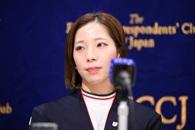 Riku Miura (JPN), FEBRUARY 25, 2026 - Figure skating, Eiskunstlauf : Japan s Riku Miura and Ryuichi Kihara, the gold medalists in pairs figure skating at the Milano Cortina Winter Olympics, attend press conference, PK, Pressekonferenz at the Foreign Correspondents Club of Japan in Tokyo, Japan. Noxthirdxpartyxsales  aflo_321211990