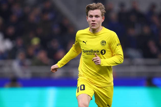 Jens Petter Hauge (FK Bodo Glimt) looks on, UEFA Champions League 2025 26 League Play-off second leg, FC Internazionale Milano v FK Bodo Glimt, Stadio Giuseppe Meazza (San Siro), February 24, 2026, Milan, Italy.