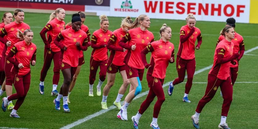 DFB Frauen Nationalmannschaft beim Training am DFB Campus in Frankfurt 25.02.26: Die DFB Frauen Nationalmannschaft trainiert auf dem DFB Campus in Frankfurt Frankfurt DFB Campus Hessen Deutschland