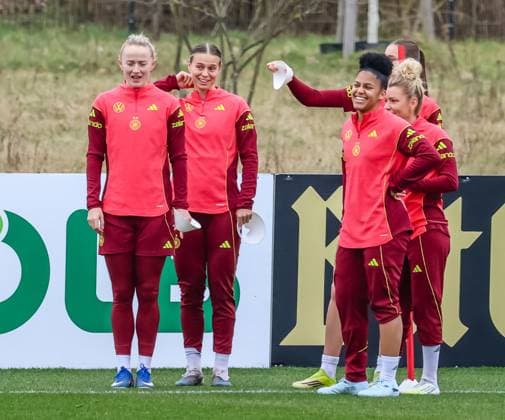 DFB Frauen Nationalmannschaft beim Training am DFB Campus in Frankfurt 25.02.26: Die DFB Frauen Nationalmannschaft trainiert auf dem DFB Campus in Frankfurt Frankfurt DFB Campus Hessen Deutschland