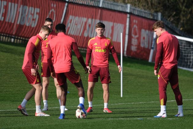 Nottingham Forest players seen training during the UEFA Europa League Nottingham Forest and Fenerbahce media day. Copyright: xPaulxBonser SportsxPressxPhotox Sportspressphoto_SPR97427
