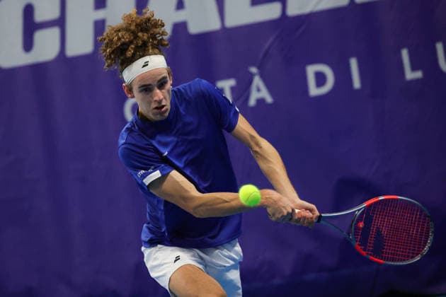 Bsi Challenger Lugano Mika Brundold of Switzerland participates in the BSI Challenger Lugano 2026 at Centro Esposizioni in Lugano, Switzerland, on February 25, 2026. Lugano Switzerland  Copyright: xRobertaxCorradinx originalFilename:corradin-notitle260225_np1CR.jpg