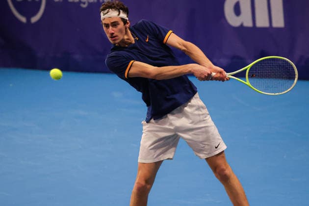 Bsi Challenger Lugano Alex KNAFF of Luxembourg participates in the BSI Challenger Lugano 2026 at Centro Esposizioni in Lugano, Switzerland, on February 25, 2026. Lugano Switzerland  Copyright: xRobertaxCorradinx originalFilename:corradin-notitle260225_npaMD.jpg