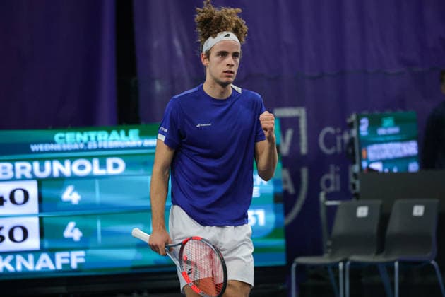 Mika BRUNOLD (SUI) during Challenger Citta di Lugano, International Tennis match in Lugano, Switzerland, February 25 2026  Copyright: xRobertaxCorradin IPAxSportx xipa-agency.netx xx IPA_72008711 IPA_Agency_IPA72008711