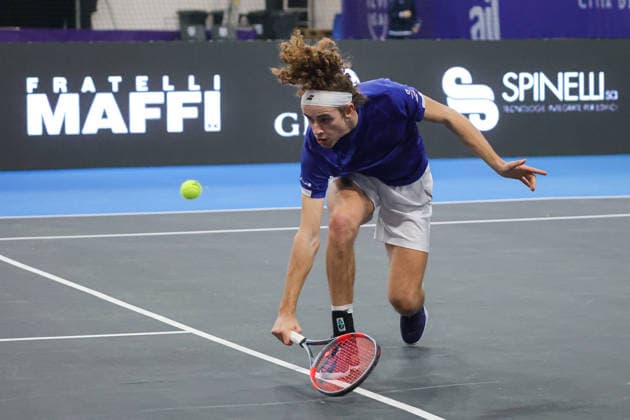 Mika BRUNOLD (SUI) during Challenger Citta di Lugano, International Tennis match in Lugano, Switzerland, February 25 2026  Copyright: xRobertaxCorradin IPAxSportx xipa-agency.netx xx IPA_72008781 IPA_Agency_IPA72008781