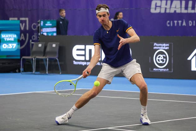 Alex KNAFF (LUX) during Challenger Citta di Lugano, International Tennis match in Lugano, Switzerland, February 25 2026  Copyright: xRobertaxCorradin IPAxSportx xipa-agency.netx xx IPA_72008782 IPA_Agency_IPA72008782