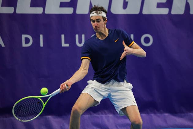 Alex KNAFF (LUX) during Challenger Citta di Lugano, International Tennis match in Lugano, Switzerland, February 25 2026  Copyright: xRobertaxCorradin IPAxSportx xipa-agency.netx xx IPA_72008786 IPA_Agency_IPA72008786