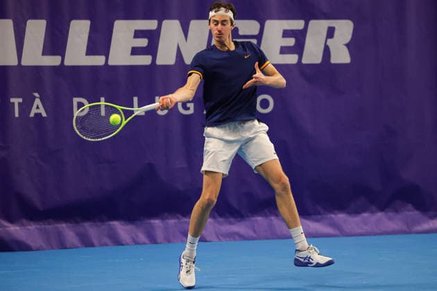 Alex KNAFF (LUX) during Challenger Citta di Lugano, International Tennis match in Lugano, Switzerland, February 25 2026  Copyright: xRobertaxCorradin IPAxSportx xipa-agency.netx xx IPA_72008788 IPA_Agency_IPA72008788
