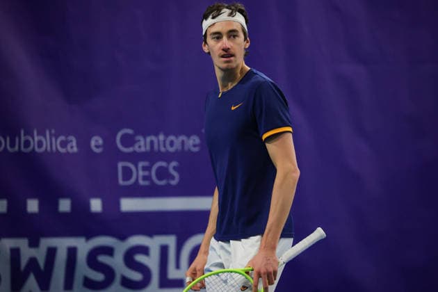 Alex KNAFF (LUX) during Challenger Citta di Lugano, International Tennis match in Lugano, Switzerland, February 25 2026  Copyright: xRobertaxCorradin IPAxSportx xipa-agency.netx xx IPA_72008792 IPA_Agency_IPA72008792