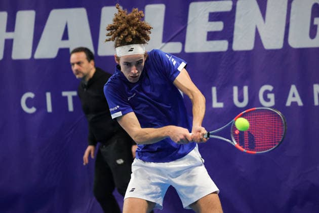 Mika BRUNOLD (SUI) during Challenger Citta di Lugano, International Tennis match in Lugano, Switzerland, February 25 2026  Copyright: xRobertaxCorradin IPAxSportx xipa-agency.netx xx IPA_72008794 IPA_Agency_IPA72008794