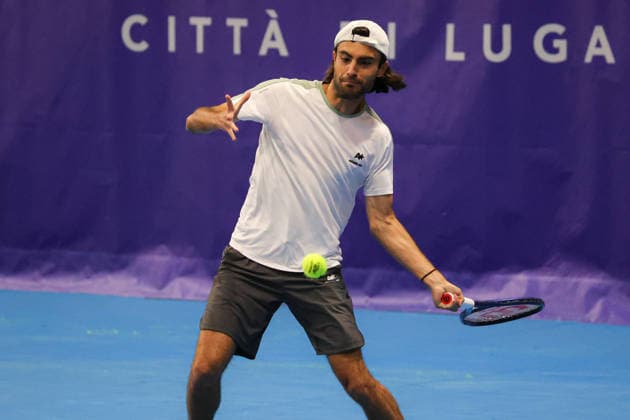 Bruno PUJOL NAVARRO (ESP) during Challenger Citta di Lugano, International Tennis match in Lugano, Switzerland, February 25 2026  Copyright: xRobertaxCorradin IPAxSportx xipa-agency.netx xx IPA_72008805 IPA_Agency_IPA72008805