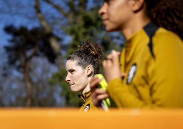 ZEIST - Dominique Janssen during a training session prior to the Dutch women s World Cup qualifier against Poland. KOEN VAN WEEL ANP xVIxANPxSportx xxANPxIVx 551725156 originalFilename: 551725156.jpg