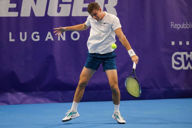 Daniil GLINKA (EST) during Challenger Citta di Lugano, International Tennis match in Lugano, Switzerland, February 25 2026  Copyright: xRobertaxCorradin IPAxSportx xipa-agency.netx xx IPA_72015558 IPA_Agency_IPA72015558