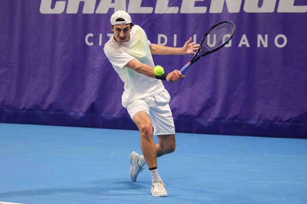 Dylan DIETRICH (SUI) during Challenger Citta di Lugano, International Tennis match in Lugano, Switzerland, February 25 2026  Copyright: xRobertaxCorradin IPAxSportx xipa-agency.netx xx IPA_72015565 IPA_Agency_IPA72015565