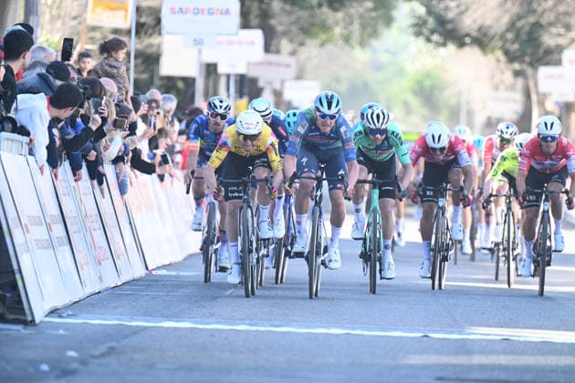 25-02-2026 Giro Di Sardegna; Tappa 01 Castelsardo - Bosa; 2026, Vorarlberg; 2026, Soudal - Quick Step; Ballabio, Giacomo; Vervaeke, Louis; Bosa; 