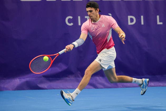 Zsombor PIROS (HUN) during Challenger Citta di Lugano, International Tennis match in Lugano, Switzerland, February 25 2026  Copyright: xRobertaxCorradin IPAxSportx xipa-agency.netx xx IPA_72017391 IPA_Agency_IPA72017391