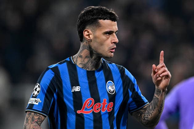Dc Bergamo 25 02 2026 - Champions League Atalanta-Borussia Dortmund foto Domenico Cippitelli Image nella foto: esultanza gol Gianluca Scamacca 