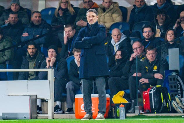 25.02.2026, Atalanta Bergamo vs. Borussia Dortmund, UEFA Champions League, Playoffs-Rückspiel Niko Kovac (Borussia Dortmund, Trainer) Regulations prohibit any use of photographs as image sequences and or quasi video Copyright: xBahhoxKarax