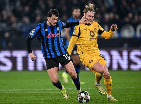 Dc Bergamo 25 02 2026 - Champions League Atalanta-Borussia Dortmund foto Domenico Cippitelli Image nella foto: Lazar Samardzic-Julian Brandt 