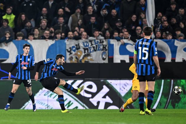 Mg Bergamo 25 02 2026 - Champions League Atalanta-Borussia Dortmund foto Matteo Gribaudi Image nella foto: gol Davide Zappacosta 