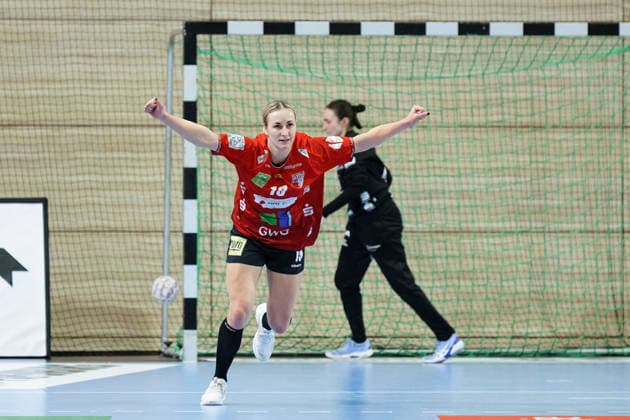 Lea Gruber (Halle, 19), SV Union Halle-Neustadt vs. BSV Sachsen Zwickau, Alsco Handball Bundesliga Frauen, Saison 2025 26, 18. Spieltag, 25.02.2026 Halle SWH Arena Sachsen-Anhalt Deutschland