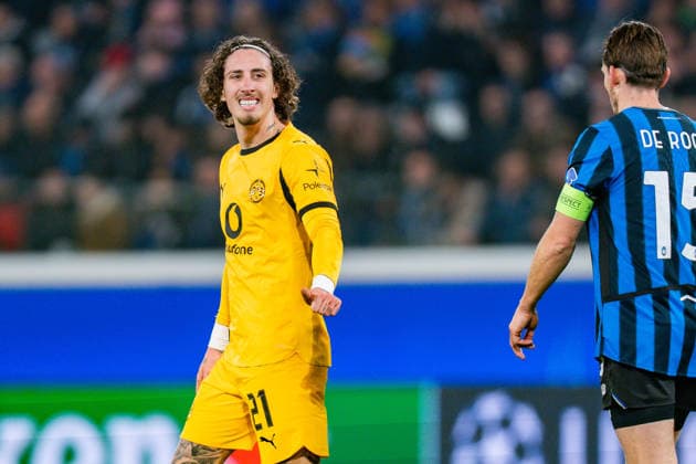 25.02.2026, Atalanta Bergamo vs. Borussia Dortmund, UEFA Champions League, Playoffs-Rückspiel Fabio Silva (Borussia Dortmund, 21) Regulations prohibit any use of photographs as image sequences and or quasi video Copyright: xBahhoxKarax