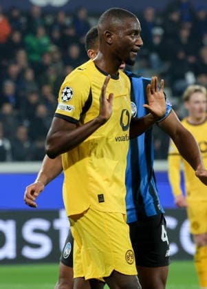 Foto IPP Roberto Bregani Bergamo 25-02-2026 Calcio UEFA Champions League 2025 2026, Atalanta vs Borussia Dortmund Nella foto Serhou Guirassy del Borussia Dortmund. Italy Photo Press World Copyright. italy ITALY  Copyright: xR4924_italyphotopressx