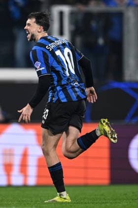 Mg Bergamo 25 02 2026 - Champions League Atalanta-Borussia Dortmund foto Matteo Gribaudi Image nella foto: esultanza gol Lazar Samardzic 