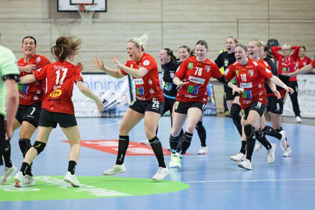 Wildcats jebeln nach 33:32 Heimsieg, SV Union Halle-Neustadt vs. BSV Sachsen Zwickau, Alsco Handball Bundesliga Frauen, Saison 2025 26, 18. Spieltag, 25.02.2026 Halle SWH Arena Sachsen-Anhalt Deutschland