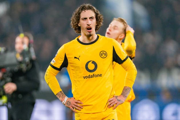 25.02.2026, Atalanta Bergamo vs. Borussia Dortmund, UEFA Champions League, Playoffs-Rückspiel Fabio Silva (Borussia Dortmund, 21) Regulations prohibit any use of photographs as image sequences and or quasi video Copyright: xBahhoxKarax