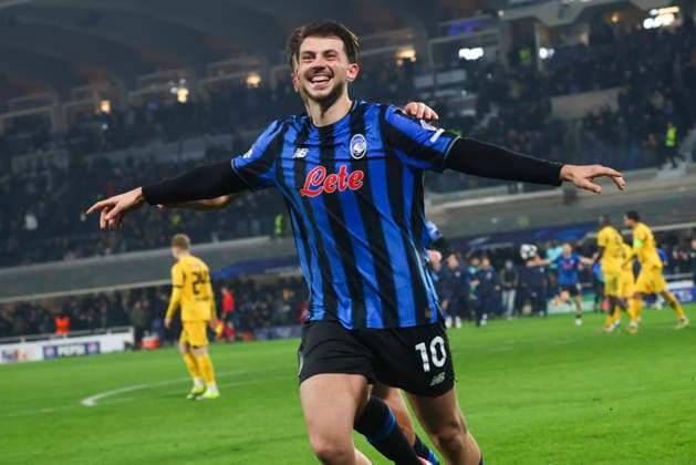 Atalanta BC v Borussia Dortmund - UEFA Champions League 2025 26 League Knockout Play-off Second Leg Lazar Samardzic celebrates the goal during the UEFA Champions League 2025 26 League Knockout Play-off Second Leg match between Atalanta BC and Borussia Dortmund in Bergamo, Italy, on February 25, 2026, at New Balance Arena Bergamo Bergamo Italy  Copyright: xMairoxCinquettix originalFilename:cinquetti-atalanta260225_npbC4.jpg