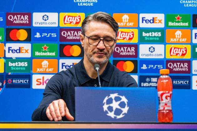 25.02.2026, Atalanta Bergamo vs. Borussia Dortmund, UEFA Champions League, Playoffs-Rückspiel Pressekonferenz nach dem Spiel mit Niko Kovac (Borussia Dortmund, Trainer) Regulations prohibit any use of photographs as image sequences and or quasi video Copyright: xBahhoxKarax