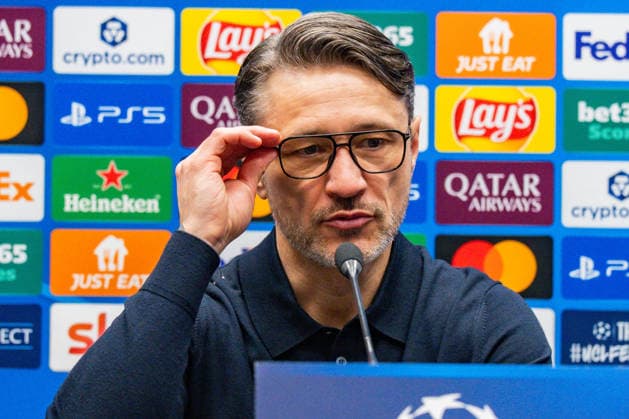 25.02.2026, Atalanta Bergamo vs. Borussia Dortmund, UEFA Champions League, Playoffs-Rückspiel Pressekonferenz nach dem Spiel mit Niko Kovac (Borussia Dortmund, Trainer) Regulations prohibit any use of photographs as image sequences and or quasi video Copyright: xBahhoxKarax