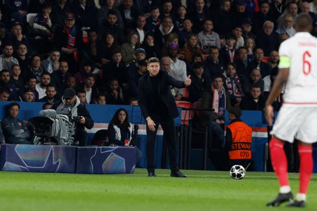 February 25, 2026, Paris, Paris, France: So bastien POCOGNOLI head coach of AS MONACO in action during the match of UEFA Champions League between Paris Saint Germain and As Monaco at Parc des Princes Stadium - on February 25 2026 Paris - France Paris France - ZUMAb253 20260225_zsp_b253_008 Copyright: xLoicxBaratouxx