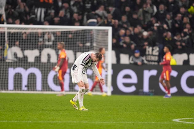 Juventus Teun Koopmeiners reacts during the Uefa Champions League soccer match between Juventus and Galatasaray at the Allianz Stadium in Turin, playoff 2 2, north west Italy - January 25, 2026. - Soccer  Copyright: xFabioxFerrari LaPressex