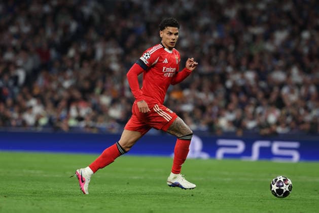 Madrid, Spain February 25, 2026: FBL-UEFA Champions League 2025-26 Real Madrid - SL Benfica Richard Rios (S.L.Benfica) in action, with the ball during the UEFA Champions League 2025-26 knockout play-offs match between Real Madrid and SL Benfica at the Santiago BernabÃ u Stadium on February 25, 2026 in Madrid, Spain Copyright: JoaquimxFerreira