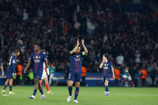 February 25, 2026, Paris, Paris, France: MARQUINHOS of Paris Saint Germain celebrates after scoring during the match of UEFA Champions League between Paris Saint Germain and As Monaco at Parc des Princes Stadium - on February 25 2026 Paris - France Soccer Champion s League 2026 Paris Saint Germain Vs As Monaco  - ZUMAb253 20260225_zsp_b253_011 Copyright: xLoicxBaratouxx