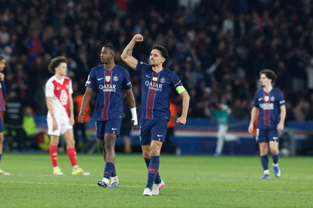 February 25, 2026, Paris, Paris, France: MARQUINHOS of Paris Saint Germain celebrates after scoring during the match of UEFA Champions League between Paris Saint Germain and As Monaco at Parc des Princes Stadium - on February 25 2026 Paris - France Soccer Champion s League 2026 Paris Saint Germain Vs As Monaco  - ZUMAb253 20260225_zsp_b253_014 Copyright: xLoicxBaratouxx