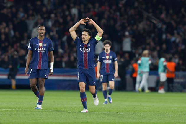 February 25, 2026, Paris, Paris, France: MARQUINHOS of Paris Saint Germain celebrates after scoring during the match of UEFA Champions League between Paris Saint Germain and As Monaco at Parc des Princes Stadium - on February 25 2026 Paris - France Paris France - ZUMAb253 20260225_zsp_b253_013 Copyright: xLoicxBaratouxx