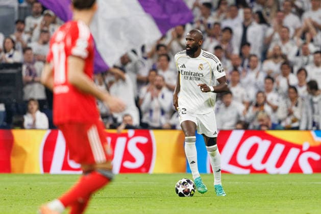 Antonio Rüdiger seen during Champions League knock out play off game between teams of Real Madrid CF and SL Benfica (Maciej Rogowski Ball Raw Images) Madrid Bernabeu Spain Copyright: xMaciejxRogowskix maciejrogowski_real_benfica_2526_ROG9398