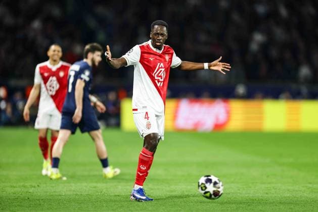 Paris Saint-Germain v AS Monaco - UCL PARIS, FRANCE - FEBRUARY 25: Jordan Teze of AS Monaco reacts during the UEFA Champions League play-off second leg football match between Paris Saint-Germain (PSG) and AS Monaco at the Parc des Princes stadium in Paris, France. Ibrahim Ezzat Anadolu Paris France. Editorial use only. Please get in touch for any other usage.  Copyright: x2026xAnadoluxIbrahimxEzzatx
