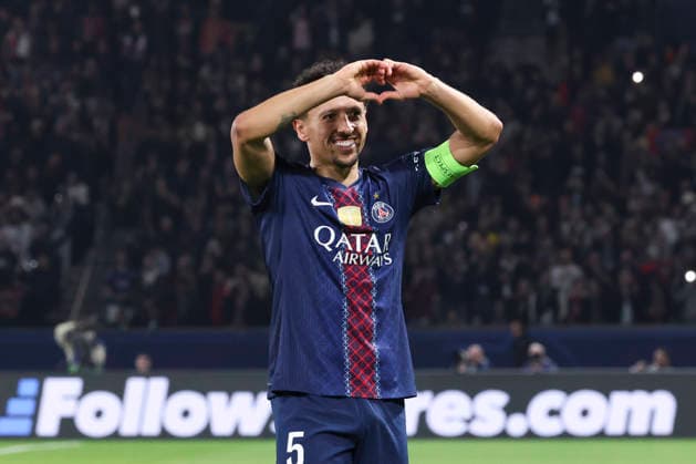 FOOTBALL : Paris Saint Germain Vs AS Monaco - Ligue des Champions - 25 02 2026 Joie - But de Marquinhos (PSG) ParisFrance  Copyright: xMichaelxBaucherx