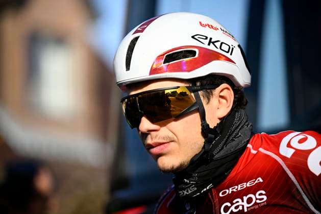 Omloop Het Nieuwsblad 2026 Cycling Race - Training session NINOVE, BELGIUM - FEBRUARY 26 : De Lie Arnaud (BEL) of Lotto Intermarche during a training and reconnaissance session prior to the 81th edition of Omloop Het Nieuwsblad an UCI World Tour 1.UWT one day cycling road race for Men Elite of km with start in Ghent and finish in Ninove on February 26, 2026 in Ninove, Belgium, 26 02 2026 ( Motordriver Guy De Vuyst - Ninove Belgium  Copyright: xTomasxSiskx