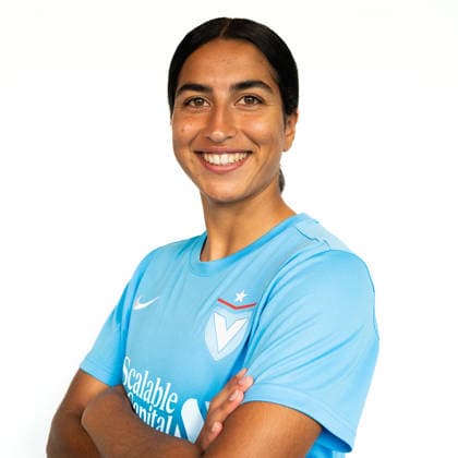Maya Hahn (FC Viktoria Berlin) Portraitbild von Maya Ruby Hahn, die Spielerin des FC Viktoria Berlin in der 2. Frauen-Bundesliga ist Copyright: xKaixHeuserxKaixHeuserx