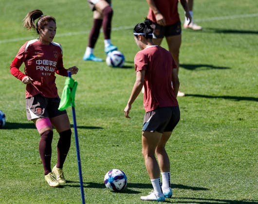 (260226) -- NEWCASTLE, Feb. 26, 2026 -- Players of China attend a training session for the upcoming AFC Women s Asian Cup, in Newcastle, Australia, Feb. 26, 2026. ) (SP) AUSTRALIA-NEWCASTLE-WOMEN S ASIAN CUP-CHINA-TRAINING MaxPing 