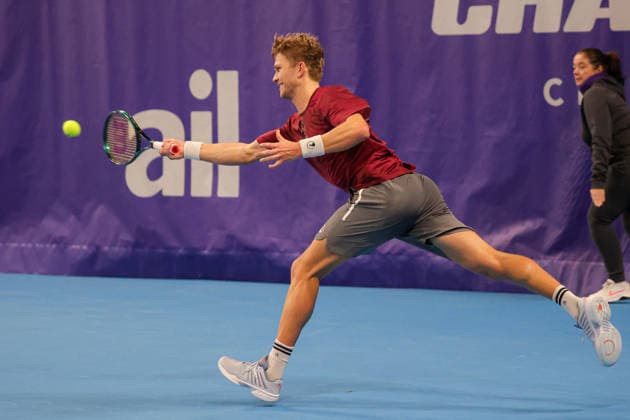 August HOLMGREN (DEN) during Challenger Citta di Lugano, International Tennis match in Lugano, Switzerland, February 26 2026  Copyright: xRobertaxCorradin IPAxSportx xipa-agency.netx xx IPA_72049049 IPA_Agency_IPA72049049