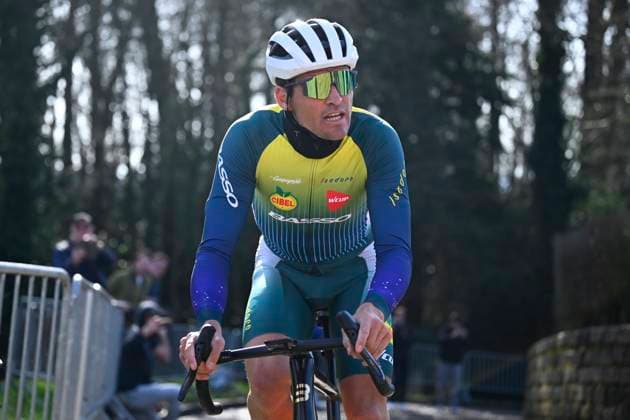 Omloop Het Nieuwsblad 2026 Cycling Race Media Activities 26 02 2026 NINOVE, BELGIUM - FEBRUARY 26 : Van Avermaet Greg at Mur de Grammont Muur van Geraardsbergen during a training and reconnaissance session prior to the 81th edition of Omloop Het Nieuwsblad an UCI World Tour 1.UWT one day cycling road race for Men Elite of km with start in Ghent and finish in Ninove on February 26, 2026 in Ninove, Belgium, 26 02 2026 ( Motordriver Guy De Vuyst - Ninove Belgium  Copyright: xNicoxVereeckenx
