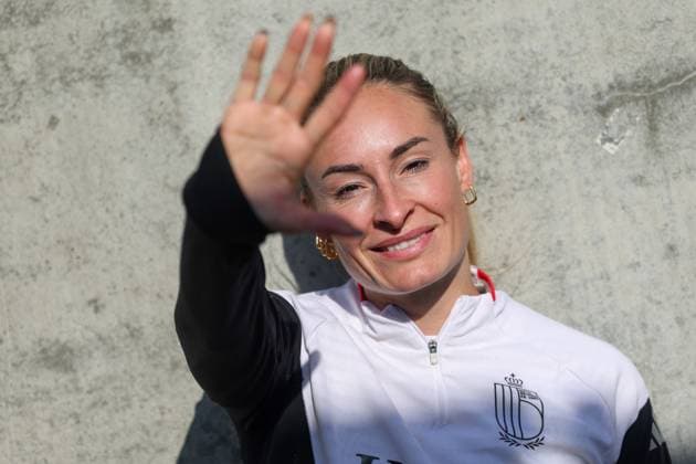 Belgium s Tessa Wullaert poses for the photographer at a press conference, PK, Pressekonferenz of Belgium s national women s soccer team the Red Flames, on Thursday 26 February 2026 in Tubize. The team is preparing for two games against Israel next week, in the qualifiers for the 2027 FIFA Women s World Cup. VIRGINIExLEFOUR  x165386383x